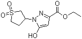 3-Ethoxycarbonyl-5-hydroxy-1-sulfolanylpyrazole molecular structure (CAS 51986-04-0)