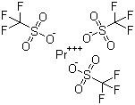Praseodymium(III) trifluoromethanesulfonate molecular structure (CAS 52093-27-3)