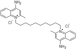地喹氯铵分子结构 (CAS 522-51-0)