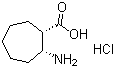 (1S,2R)-2-氨基环庚羧酸盐酸盐分子结构 (CAS 522644-09-3)