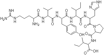 精氨酰-缬氨酰-酪氨酰-异亮氨酰-组氨酰-脯氨酰-异亮氨酸分子结构 (CAS 52498-25-6)