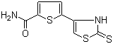 5-(2,3-二氢-2-巯基-4-噻唑基)噻吩甲酰胺分子结构 (CAS 52560-89-1)