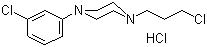 1-(3-氯苯基)-4-(3-氯丙基)哌嗪盐酸盐分子结构 (CAS 52605-52-4)