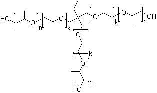 1,1,1-三羟甲基丙烷聚氧乙烯聚氧丙烯醚分子结构 (CAS 52624-57-4)