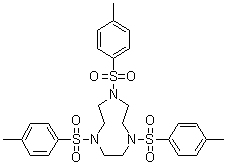 1,4,7-三对甲苯磺酰基-1,4,7-三氮杂环壬烷分子结构 (CAS 52667-89-7)