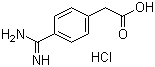 4-(氨基亚胺甲基)苯乙酸单盐酸盐分子结构 (CAS 52798-09-1)