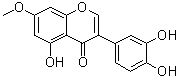 3-(3,4-二羟基苯基)-5-羟基-7-甲氧基-4H-1-苯并吡喃-4-酮分子结构 (CAS 529-60-2)
