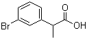 2-(3-溴苯基)丙酸分子结构 (CAS 53086-52-5)