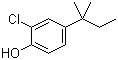 2-氯-4-叔戊基苯酚分子结构 (CAS 5323-65-9)