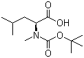 N-叔丁氧羰基-N-甲基-L-亮氨酸分子结构 (CAS 53363-89-6)