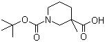 N-Boc-3-甲基-3-哌啶甲酸分子结构 (CAS 534602-47-6)