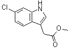 6-氯吲哚基-3-乙酸甲酯分子结构 (CAS 53859-25-9)