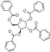 alpha-D-呋喃木糖 1,2,3,5-四苯甲酸酯分子结构 (CAS 5432-87-1)