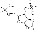 1,2:5,6-二异亚丙基-3-O-(甲磺酰基)-alpha-D-呋喃葡萄糖分子结构 (CAS 5450-26-0)