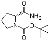 N-Boc-D-脯氨酰胺分子结构 (CAS 54503-10-5)