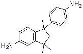 1-(4-氨基苯基)-2,3-二氢-1,3,3-三甲基-1H-茚-5-胺分子结构 (CAS 54628-89-6)