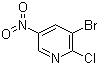 2-氯-3-溴-5-硝基吡啶分子结构 (CAS 5470-17-7)