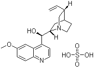 Quinine sulfate (1:1) (salt) molecular structure (CAS 549-56-4)