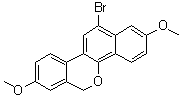 12-Bromo-2,8-dimethoxy-6H-dibenzo[c,h]chromene molecular structure (CAS 550400-42-5)