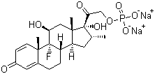 地塞米松磷酸钠分子结构 (CAS 55203-24-2)