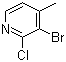 2-氯-3-溴-4-甲基吡啶分子结构 (CAS 55404-31-4)