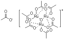 七(乙酸)氧化三钌分子结构 (CAS 55466-76-7)
