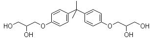 Bisphenol A bis(2,3-dihydroxypropyl) ether molecular structure (CAS 5581-32-8)