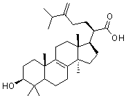 3beta-Hydroxy-24-methylene-8-lanosten-21-oic acid molecular structure (CAS 560-66-7)