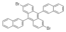 2,6-二溴-9,10-二-2-萘基蒽分子结构 (CAS 561064-15-1)