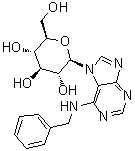 6-Benzylamino-7-beta-D-glucopyranosylpurine molecular structure (CAS 56159-42-3)
