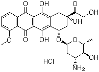 盐酸表柔比星分子结构 (CAS 56390-09-1)