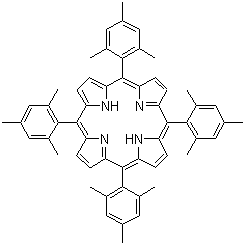 5,10,15,20-四(2,4,6-三甲基苯基)-21H,23H-卟吩分子结构 (CAS 56396-12-4)