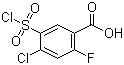 4-Chloro-5-(chlorosulfonyl)-2-fluorobenzoic acid molecular structure (CAS 56447-54-2)