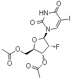 3',5'-Di-O-acetyl-2'-deoxy-2'-fluoro-5-iodouridine molecular structure (CAS 565226-18-8)