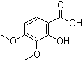 2-羟基-3,4-二甲氧基苯甲酸分子结构 (CAS 5653-46-3)