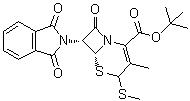 [6R-(6alpha,7beta)]-7-(1,3-二氢-1,3-二氧代-2H-异吲哚-2-基)-3-甲基-4-(甲硫基)-8-氧代-5-硫杂-1-氮杂双环[4.2.0]辛-2-烯-2-羧酸叔丁酯分子结构 (CAS 56602-40-5)