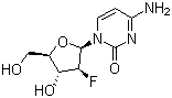 4-氨基-1-(2-脱氧-2-氟-beta-D-阿拉伯呋喃基)-2(1H)-嘧啶酮分子结构 (CAS 56632-83-8)