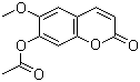 乙酸东莨菪素酯分子结构 (CAS 56795-51-8)