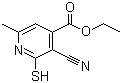 3-氰基-2-巯基-6-甲基吡啶-4-甲酸乙酯分子结构 (CAS 56891-69-1)