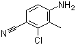 3-氯-4-氰基-2-甲基苯胺分子结构 (CAS 573768-09-9)