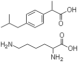 Ibuprofen lysinate molecular structure (CAS 57469-76-8)