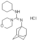 N'-[1-金刚烷基]-N-环己基-4-吗啉甲脒盐酸盐分子结构 (CAS 57568-80-6)