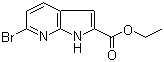 Ethyl 6-bromo-1H-pyrrolo[2,3-b]pyridine-2-carboxylate molecular structure (CAS 577711-94-5)