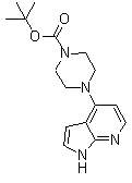 4-(1H-吡咯并[2,3-b]吡啶-4-基)-1-哌嗪羧酸叔丁酯分子结构 (CAS 577768-59-3)