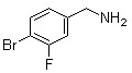 4-溴-3-氟苯甲胺分子结构 (CAS 581812-99-9)