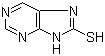8-巯基嘌呤分子结构 (CAS 583-40-4)