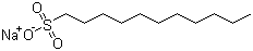正十一烷基磺酸钠分子结构 (CAS 5838-34-6)