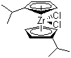 双(异丙基环戊二烯)二氯化锆分子结构 (CAS 58628-40-3)