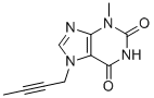 7-(丁-2-炔-1-基)-3-甲基-3,7-二氢-1H-嘌呤-2,6-二酮分子结构 (CAS 586408-08-4)