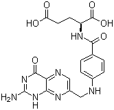 Folic acid molecular structure (CAS 59-30-3)